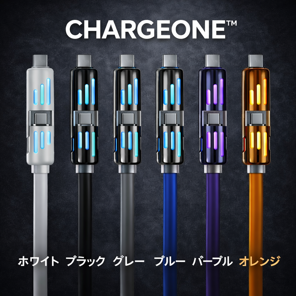 ChargeOne™ – 4in1急速充電ケーブル
