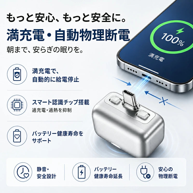 SafeChargeOne™ - 満充電で自動物理断電